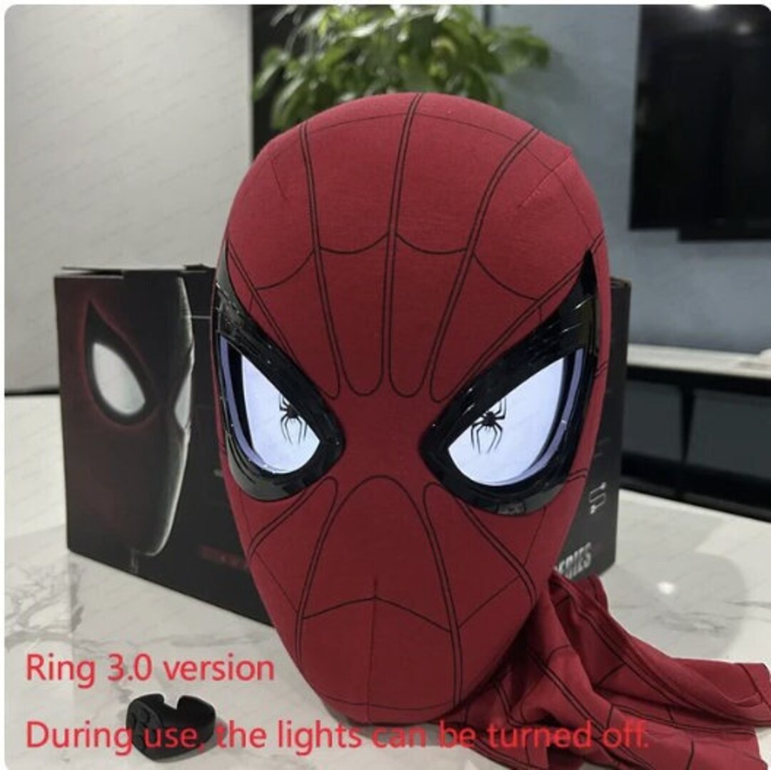 Spider Man Mask Moving Eyes Blinking Winking Lenses Remote Etsy