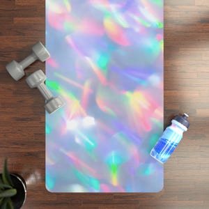 Holographic Rubber Yoga Mat - Non-Slip, Eco-Friendly Exercise Mat for Wellness, Fitness, Meditation, Yoga Lovers, Gift Idea