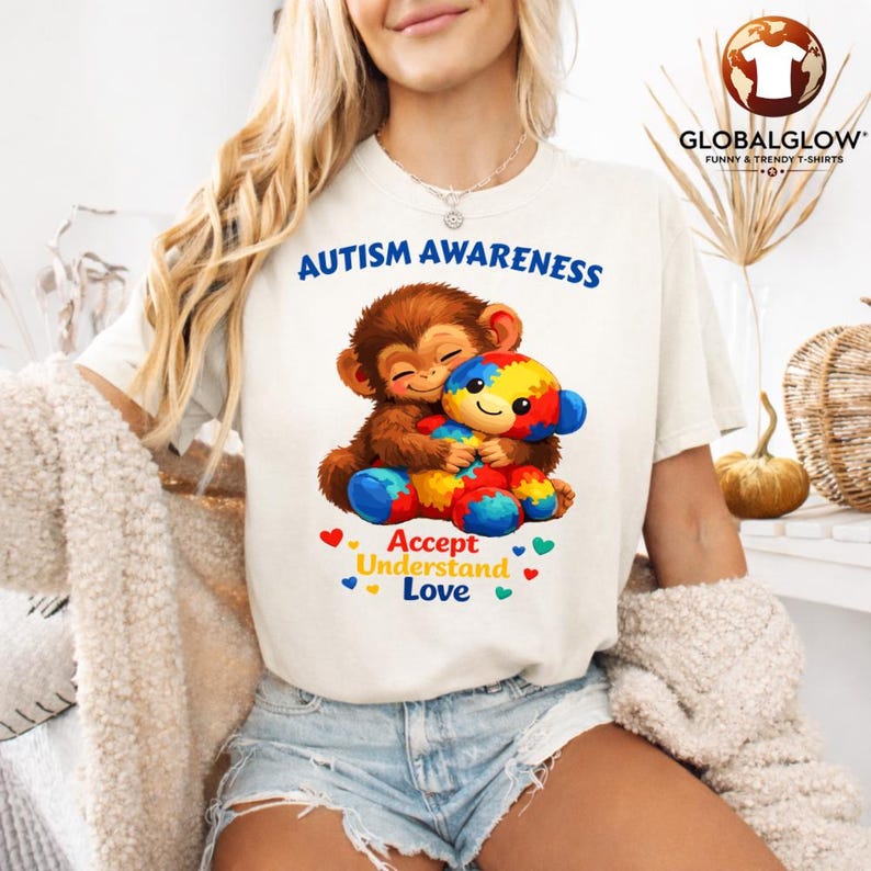 Autism Awareness PNG: Baby Punch Monkey Accept Understand Love Png ...