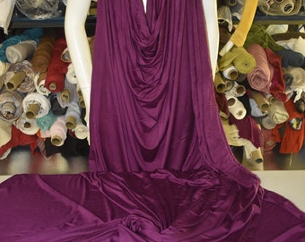 Modal 4 ways Spandex stretchy Silky touch Jersey knit fabric Eco-Friendly Purple by the yard