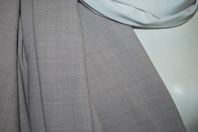 Wool poly nylon Elastano Stretch twill fabric made in italy highend fabric 46" Heavy 354GM2 by the yard Taupe image 4