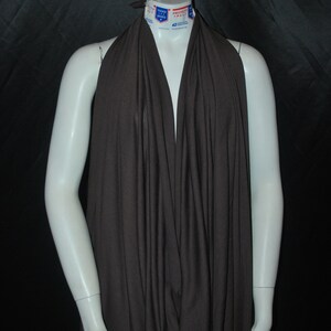 Bamboo Cotton Jersey Knit Fabric Eco-friendly t-shirt material 8 oz Lineal yard Chocolate brown by the yard 64" wide image 7