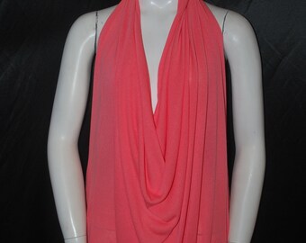 100% Rayonne Printemps été pull léger tricot tissu fibre biodégradable naturelle douce et fraîche 44 « de large couleur corail par cour