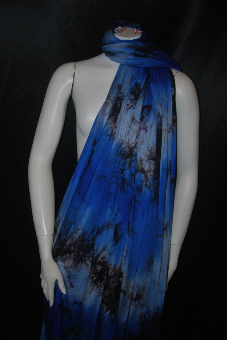 TieDye Rayon Spandex Jersey Knit Fabric Beautiful Cobalt Blue Etsy