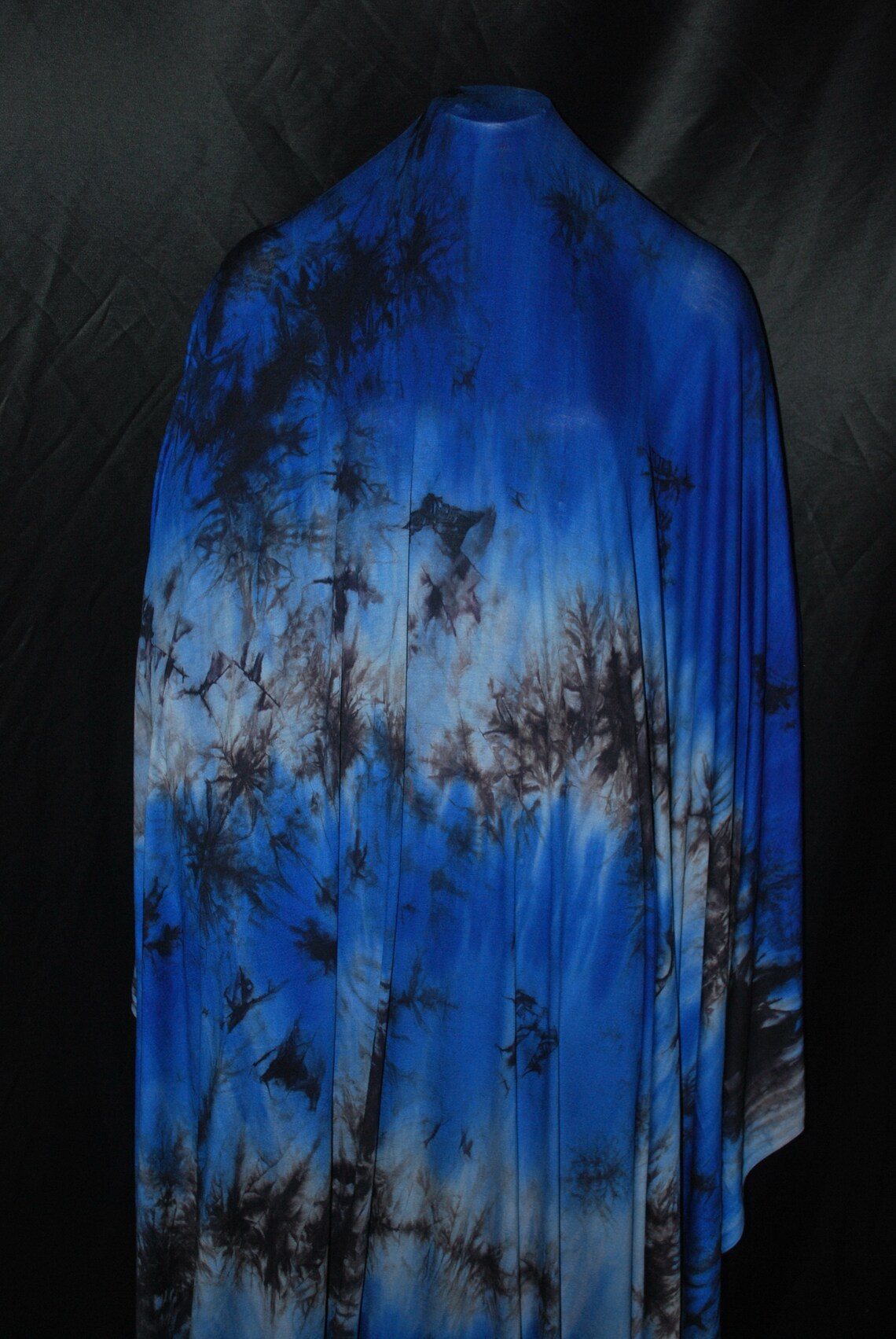 TieDye Rayon Spandex Jersey Knit Fabric Beautiful Cobalt Blue Etsy