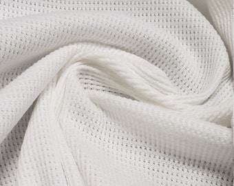 Thermal tencel cotton Knit Fabric Eco-Friendly 10 oz Lineal Yard 62 inches wide PFD dyeable  by the yard or wholesale