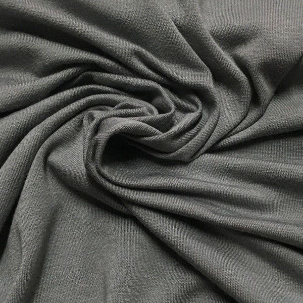 Bamboo Cotton Spandex Jersey Knit Fabric Eco-Friendly 4ways spandex - Smoke Gray