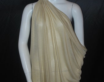 Modal Silk Sheer Knit Jersey Ecofriendly Fabric Oatmeal two tones by the yard