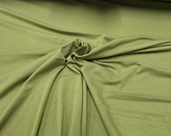Bamboo Cotton Spandex Jersey Knit Fabric Eco-Friendly 4ways spandex - chartreuse Green