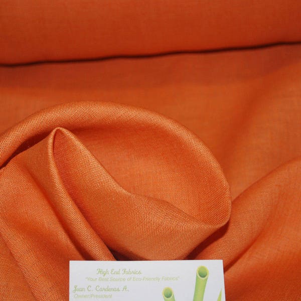 Linen 100% Natural Fiber Lt weight 6oz L/YD By the yard European Coral Gold