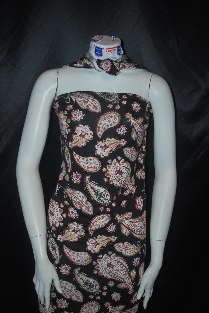 Modal Spandex Knit Jersey Fabric Beautiful turkish paisley Etsy