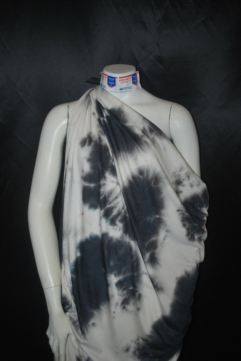 Tiedye Rayon Spandex Jersey Knit Fabric Beautiful Black/white Etsy