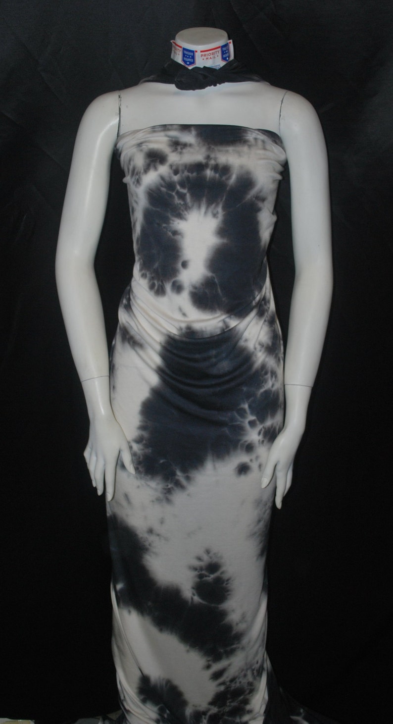 Tiedye Rayon Spandex Jersey Knit Fabric Beautiful Black/white Etsy