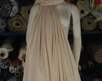 Italian Bamboo elastano knit fabric Silk kiss 4 Ways Spandex Knit Jersey Fabric Ecofriendly Bone Ivory By the yard