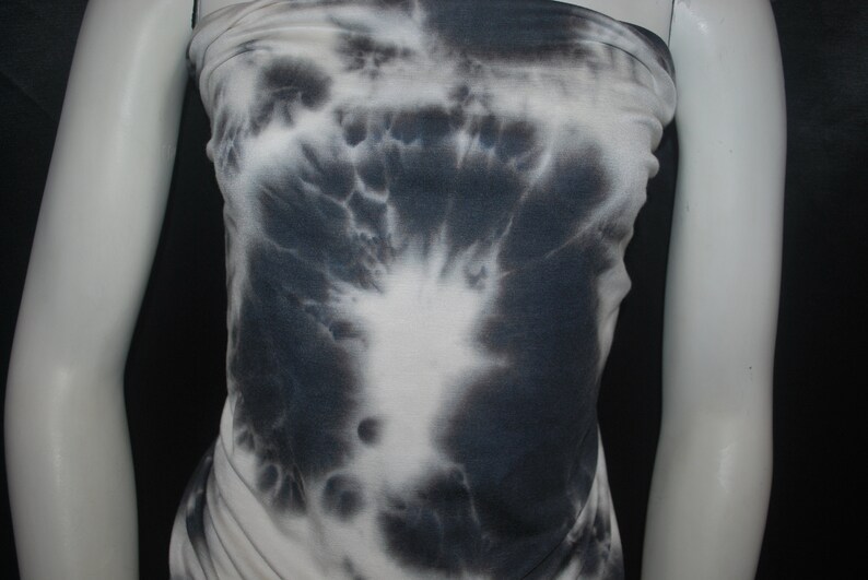 Tiedye Rayon Spandex Jersey Knit Fabric Beautiful Black/white Etsy