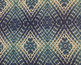 Rayon Spandex Knit Jersey Fabric beautiful Geometric Print by the yard  Aqua Teal