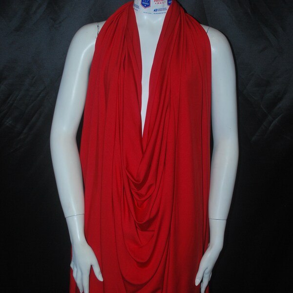 Silky Micro Modal 4 ways Spandex stretchy jersey knit fabric Eco-Friendly RED 10 oz