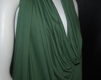 Bamboo Cotton Spandex Jersey Knit Fabric Eco-Friendly 4ways spandex  Jade by the yard