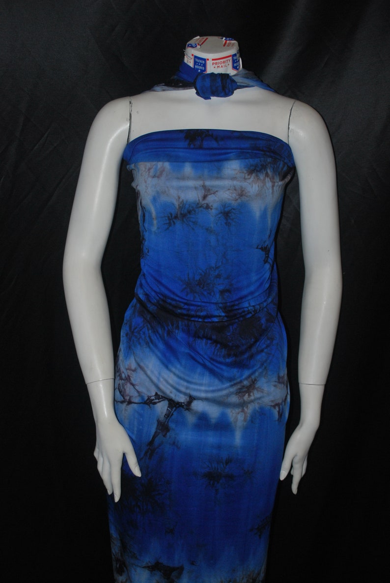 Tiedye Rayon Spandex Jersey Knit Fabric Beautiful Cobalt Blue Etsy