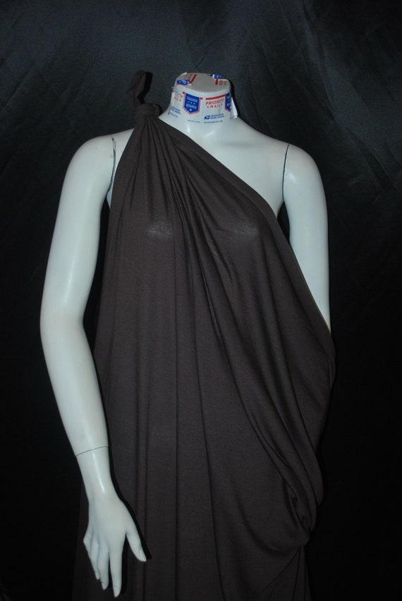 Bamboo Cotton Jersey Knit Fabric Eco-friendly t-shirt material 8 oz  Lineal yard Chocolate brown by the yard 64" wide