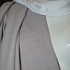 Wool poly nylon Elastano Stretch twill fabric made in italy highend fabric 46" Heavy 354GM2 by the yard Taupe image 6