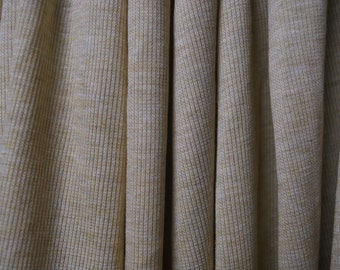 Modal Spandex 2x1 tejido de punto acanalado súper suave 42" de ancho 9 oz Heather Banana amarillo cortado a medida