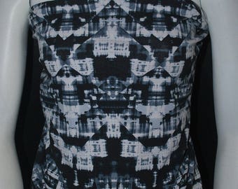 Cotton Jersey Spandex Print Knit Fabric Very Soft 9 oz Geometric Print