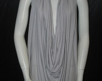 Modal 100 % Knit Fabric Jersey Ecofriendly Super Soft & Silky 5 oz sheer SILVER STONE color by the yard