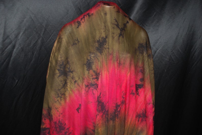 TieDye Rayon Spandex Jersey Knit Fabric Beautiful Red Olive Etsy