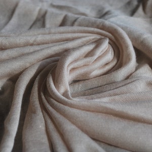 Silk Modal Fabric Jersey Knit by the Yard Mocha -