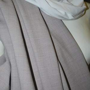 Wool poly nylon Elastano Stretch twill fabric made in italy highend fabric 46" Heavy 354GM2 by the yard Taupe image 5