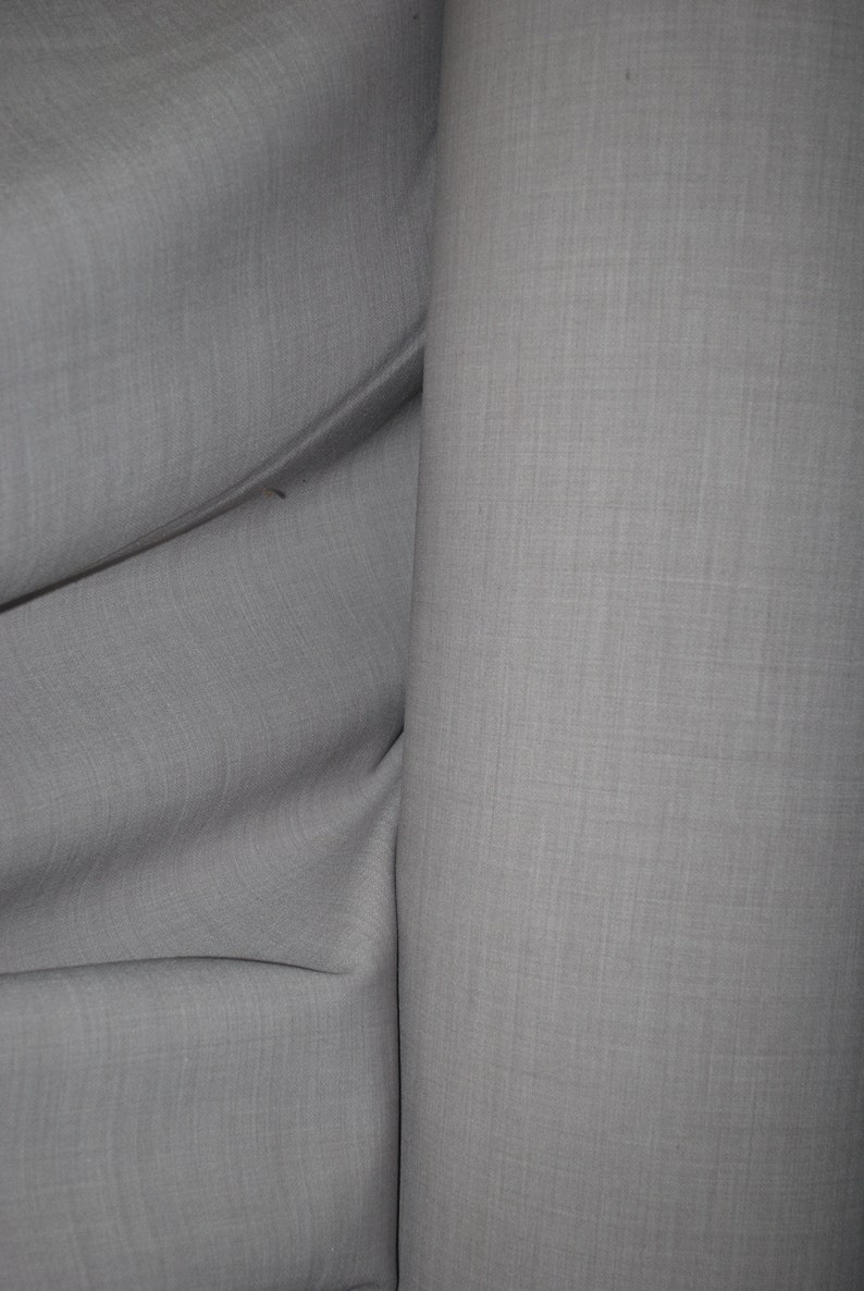 Wool poly nylon Elastano Stretch twill fabric made in italy highend fabric 46" Heavy 354GM2 by the yard Taupe image 1