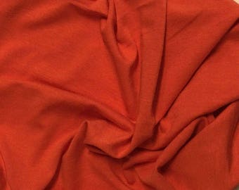 Bamboo Cotton Spandex Jersey Knit Fabric Eco-Friendly 4ways spandex - Cherry Orange