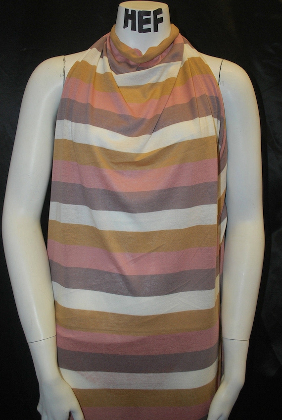 Viscose Wool Yarn dyed stripes Light weight Jersey knit fabric ecofriendly 5 oz.