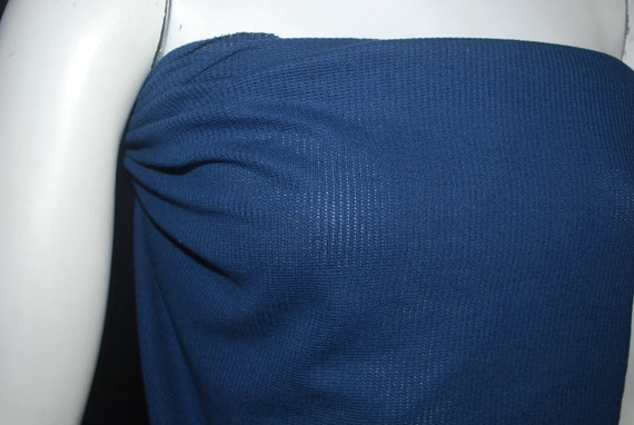 Cotton Supima Modal Thermal  knit Fabric Ecofriendly super soft 8.5 oz L/Yd Denim Blue by the yard