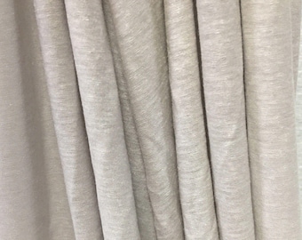 Linen Tencel Luxurious Japanese Knit Drapey Jersey fabric semi-sheer Linen Stone