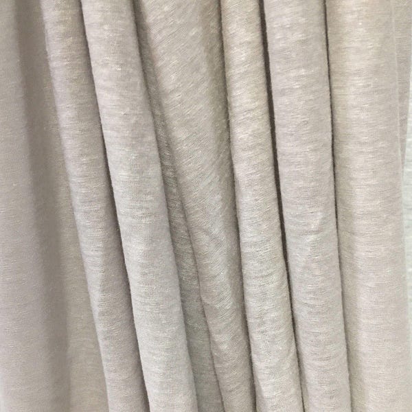 Lino Tencel Lujoso tejido japonés Drapey Jersey semitransparente Linen Stone