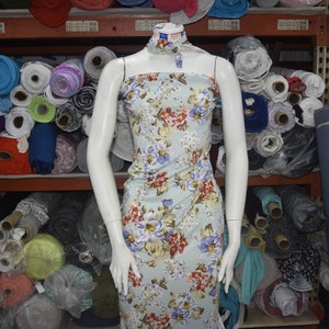 Rayon Spandex Knit Jersey Fabric Beautiful  Print by the yard Multicolor