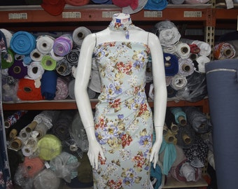Rayon Spandex Knit Jersey Fabric Beautiful  Print by the yard Multicolor