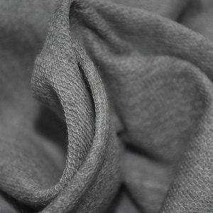 Tejido de punto French Terry Modal Supima Cotton Spandex suave y lujoso Heather Grey