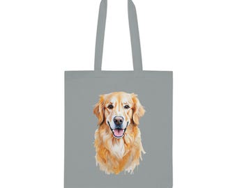 ゴールデンレトリバー キャンバストートバッグ：環境に優しい犬好きへ
