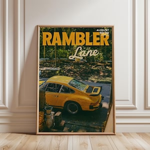 Vintage Porsche Print: Retro Sports Car Wall Art (Digital Download)