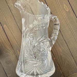 American Brilliant Cut Glass Pitcher