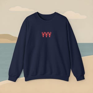 Vintage Coastal Lobster Sweatshirt: New England Fisherman Style
