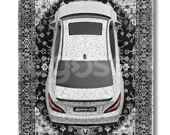 CLS Rug, AMG Series, Vintage Carpet, Vintage Rug, German Cars