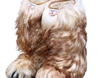Vintage La Campegina Fur Boots EU 38-39 • 1970s Italy • Real Alpine Ski & Snow Shoes.