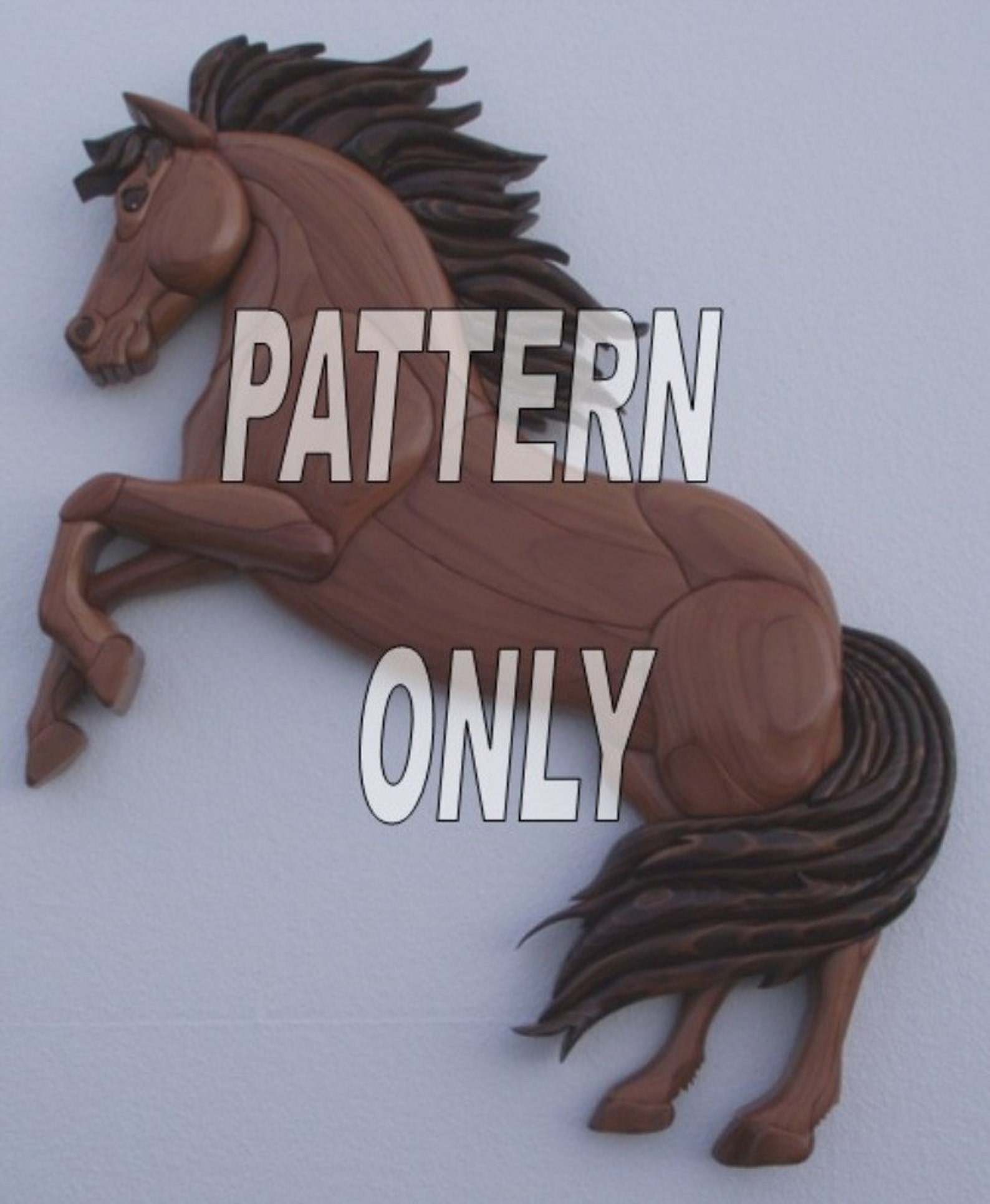 Pattern of 'horse Rearing' Intarsia and Unicorn 2 in Etsy