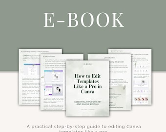 How to Edit Templates Like a Pro in Canva | Step-by-Step Guide | Canva Tutorial E-Book | Learn Canva Editing | Digital Download