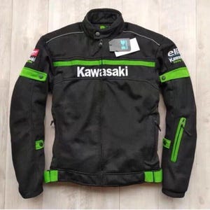 Kawasaki  Motorbike Riding Jacket Mesh Fabric Bikers Summer Jacket