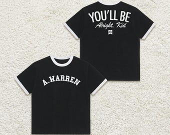 Alex Warren "You’ll Be Alright, Kid" Ringer T-Shirt | A. Warren Varsity Collegiate Graphic Tee
